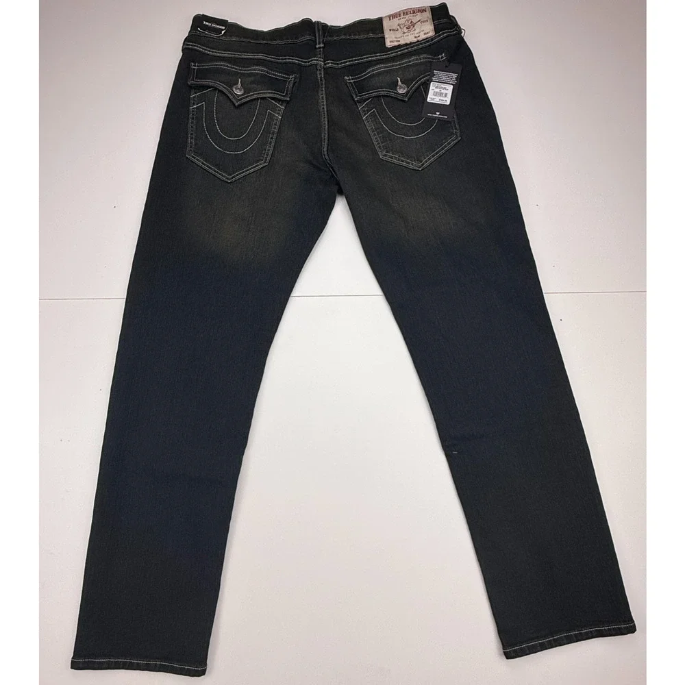 TRUE RELIGION MEN'S BLACK GENO RELAXED SLIM SZ 36 NWT